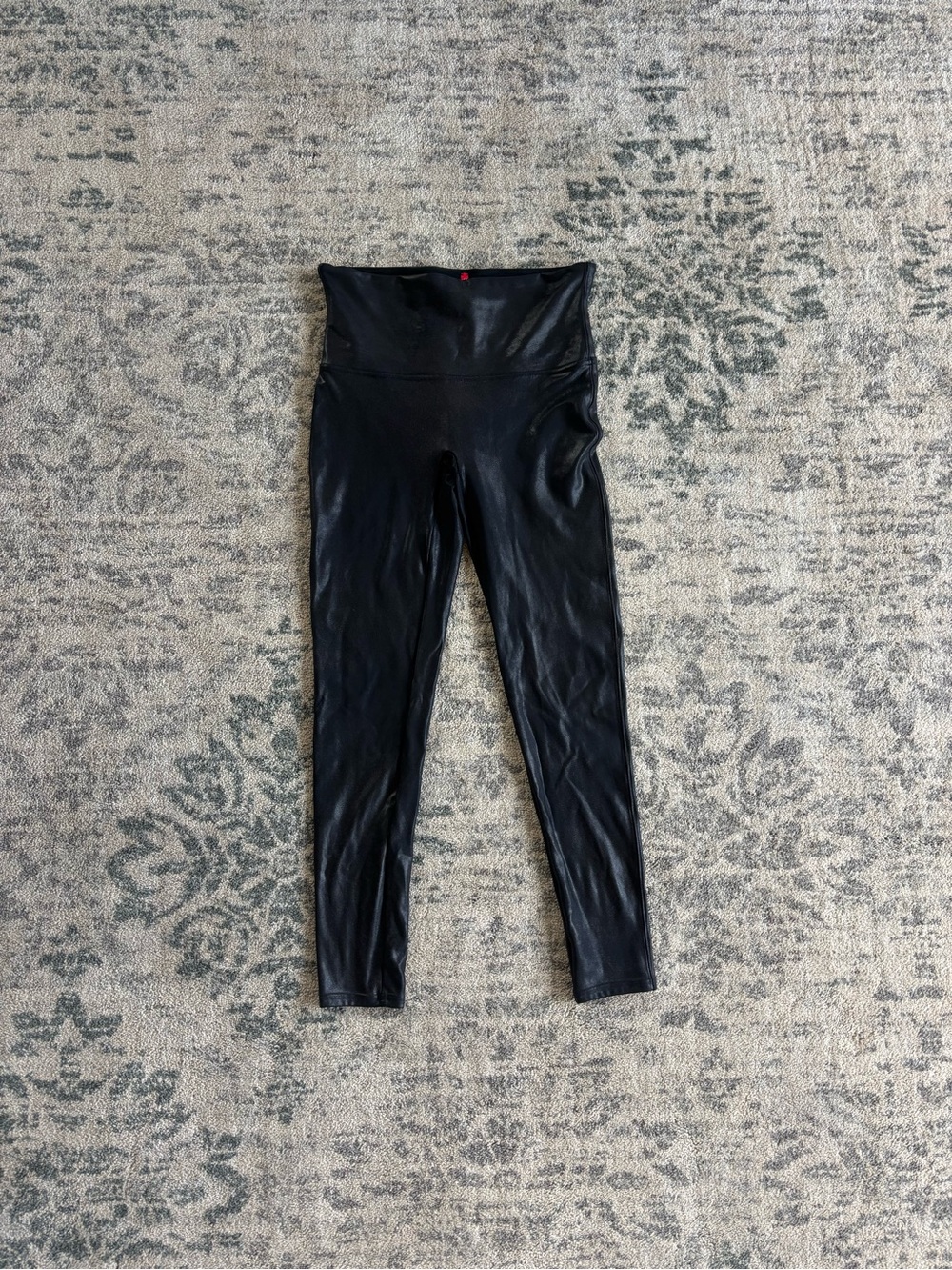 Spanx Black Faux Leather High-Waist Leggings